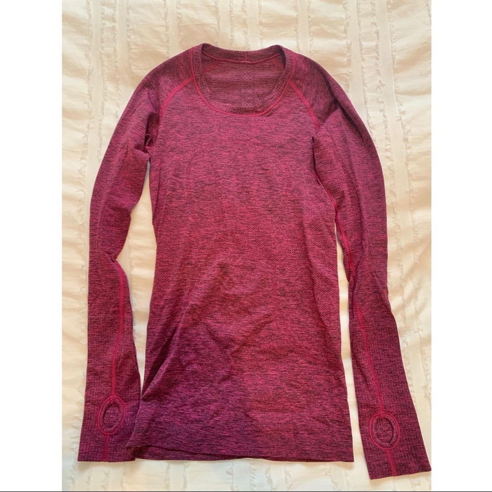 Lululemon Berry Swiftly Tech Long Sleeve Top